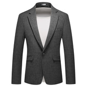 Mens Casual Sport Coat Linen Suit Jacket Slim Fit Blazer