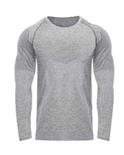 Men's Athletic Cotton Long Sleeve T-Shirt for Gym