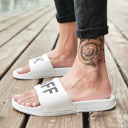 Men's Slide Sandals, Couples' Slippers, Black and White