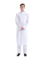 Solid Color Two-Piece Men's Muslim Robe