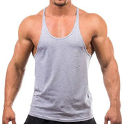 Men's Cotton Sleeveless Gym Tank Top for Bodybuilding