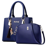 Fashionable Women's PU Handbag and Crossbody Purse Set