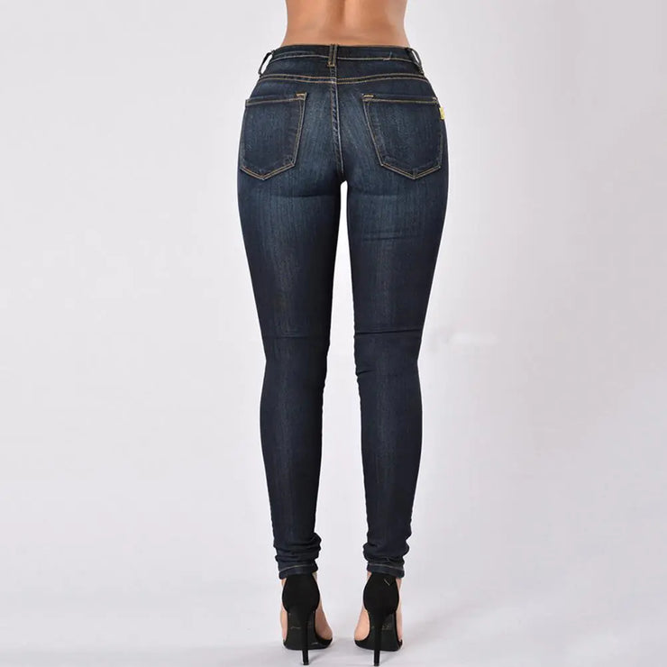 Trendy Slim Retro Ladies Street Jeans