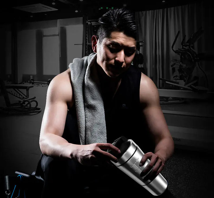 Stainless Steel Protein Shaker Bottle for Fitness