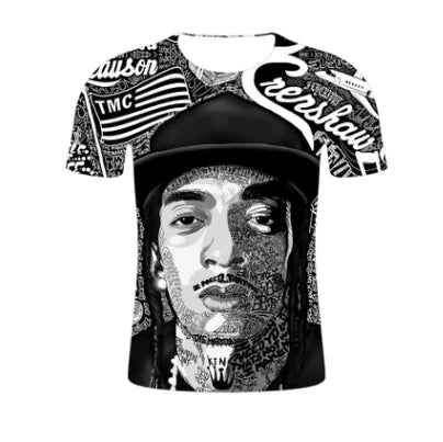Nipsey Hussle 3D Graphic Short Sleeve T-Shirt