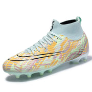 Men's High-Top Soccer Cleats for Turf Training