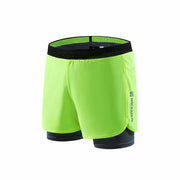 Fake Two-Piece Sports Shorts with Elastic Base