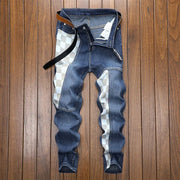 Men's Slim Stretch Stitching Denim Pants