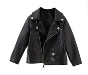 Short Leather Jacket for Spring and Autumn Wear