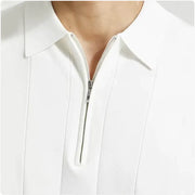 Men's Summer Polo Shirt with Zipper Lapel