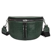 Rivet Soft Leather Fashion Saddle Crossbody Bag