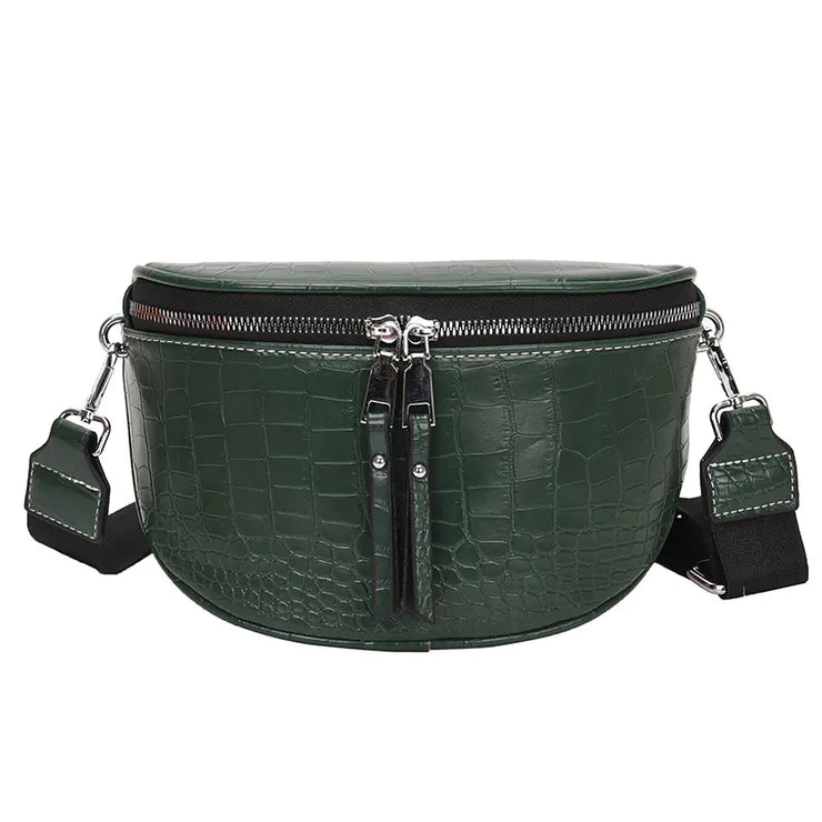 Rivet Soft Leather Fashion Saddle Crossbody Bag