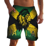 TENGBOKY Funny Mens Swim Trunks Jamaican Swimwear