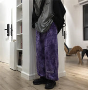 Spring Harajuku Style Tie-Dye Embroidered Pants