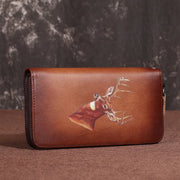 Women's Retro Genuine Leather Zipper Wallet