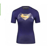 Superman Captain America and Batman Print Dry Fit Shirt