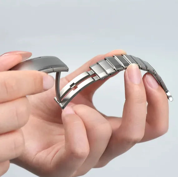 Titanium Stainless Steel Quick Release Watch Band for Apple Watch (Multiple Sizes & Colors)