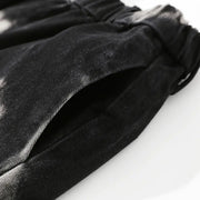 Men's Tie-Dye Denim Jeans with Elastic Waist - Loose Fit