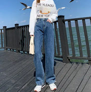 High Rise Loose Fit Black Boyfriend Jeans for Women