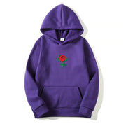 Rose Print Unisex Fashion Hooded Sweatshirt