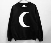 Unisex Long Sleeve Fashion Moon Sweatshirt (High Quality)