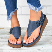 Women's Hollow Flat Heel Flip Flops Sandals