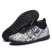 Men's High-Top Soccer Cleats for Turf Training