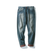 Men's Retro Loose Fit Striped Jeans