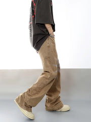 Men's Loose Fit Hip Hop Star Embroidered Jeans