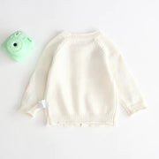 Embroidered Button Cardigan Sweater for Baby Girls