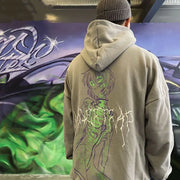 TKPA Streetwear Skull Print Hoodie for Men and Women