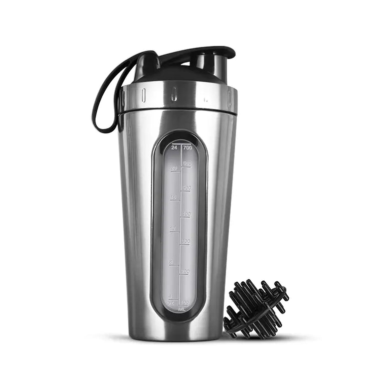 Stainless Steel Transparent Shaker Bottle for Fitness