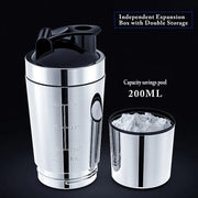 Stainless Steel Protein Shaker Bottle for Fitness