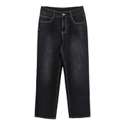 Women's Casual Washed Straight-Leg Jeans