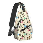 Skulls Sling Backpack - Crossbody Shoulder Gym Bag