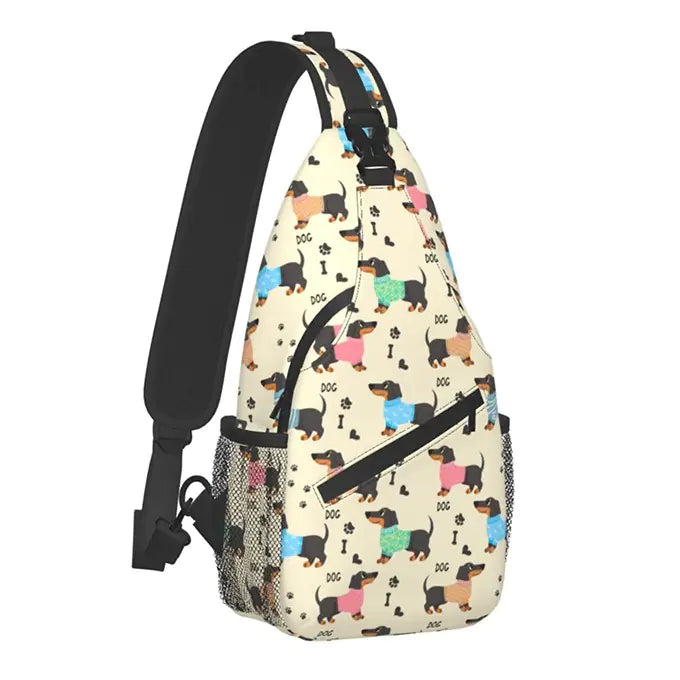 Skulls Sling Backpack - Crossbody Shoulder Gym Bag