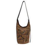 Casual Canvas Embroidered Shoulder Bag Fashion