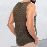 Men's Summer Knit Sleeveless Tank Top - Breathable Style