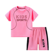 Children's Quick-Dry Basketball Set with T-Shirt & Shorts