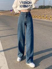 Women's Baggy Wide Leg Denim Jeans Trousers