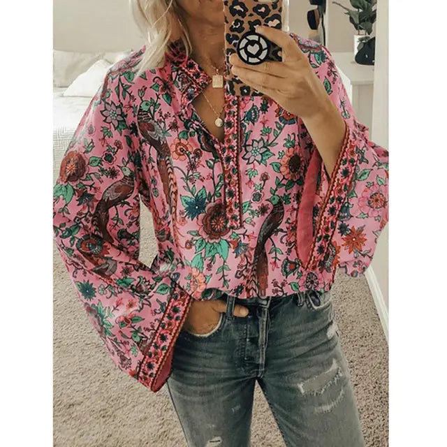 Printed Beach Casual Shirt for Work Holidays
