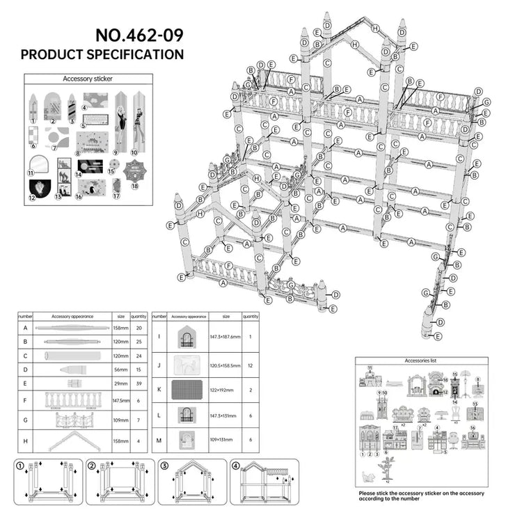 Dream House Dollhouse Playset with 25 Accessories