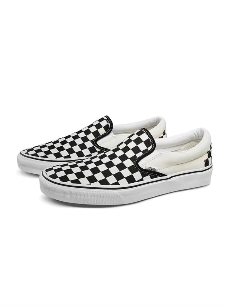 Classic Black and White Low-Top Canvas Sneakers