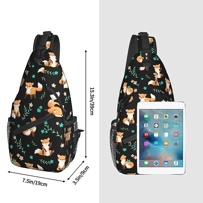 Skulls Sling Backpack - Crossbody Shoulder Gym Bag