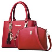 Fashionable Women's PU Handbag and Crossbody Purse Set
