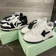 OFF-WHITE Leather Arrow Low-Top Sneakers for All