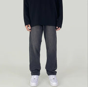 American Street Retro Washed Grey Jeans