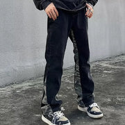 Men's High Street Camouflage Stitching Jeans