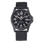 Canvas Strap Quartz Watch with Calendar Function