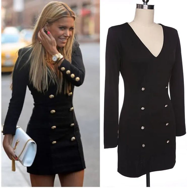 Tailored Double-Breasted Dress for Women